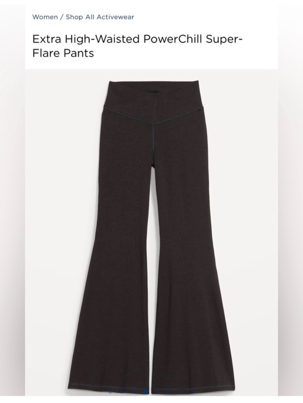 aerie Extra High-Waisted Super-Flare Pants - Black - Picture 3 of 9